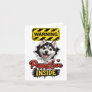 Valentinstag-Welpenliebe Karte