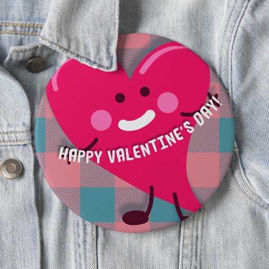 Valentinstag | Whimsical Heart Character Button (Beispiel)