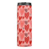 Valentinstag Whimsical Herzen Thermosbecher (Rückseite)