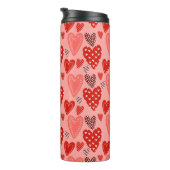 Valentinstag Whimsical Herzen Thermosbecher (Nach rechts gedreht)