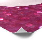 Valentinstag White Hearts Glitzer Poster Print (Ecke)