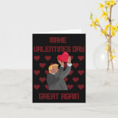 Valentinstag wieder großartig machen Funny Donald  Karte (Gelbe Blume)