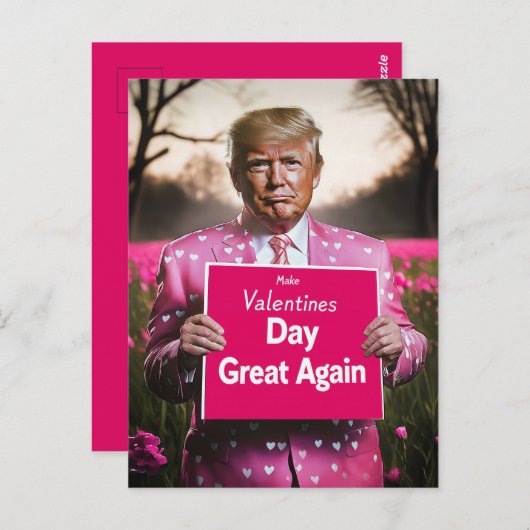 Valentinstag wieder großartig machen postkarte (Vorne/Hinten)