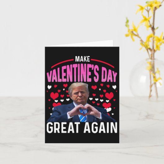 Valentinstag wieder großartig Trump Liebhaber Karte (Gelbe Blume)