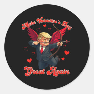 Valentinstag wieder großartig Trump Liebhaber Runder Aufkleber