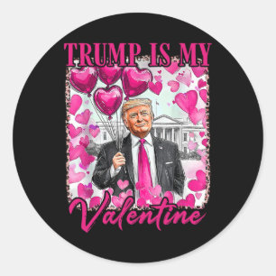 Valentinstag wieder großartig Trump Liebhaber Runder Aufkleber
