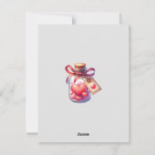 Valentinstag Wine Love Pinguine Feiertagskarte (Rückseite)