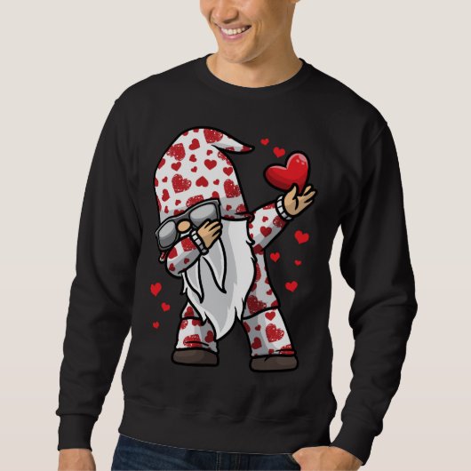 Valentinstag wird Kariert und Herz Liebe Geschenk Sweatshirt (Vorderseite)