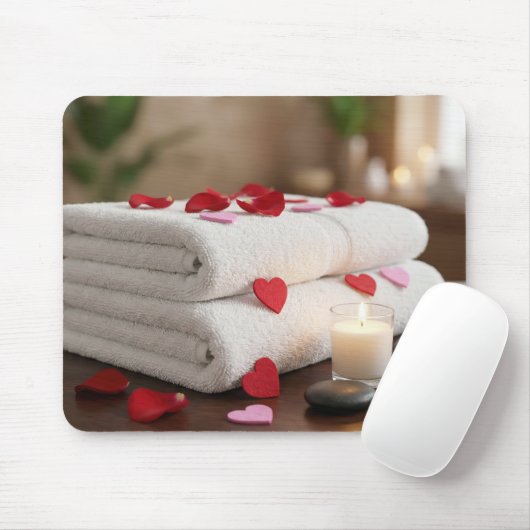 Valentinstag-Wohlfühltag mit Herzen Mousepad (Mit Mouse)