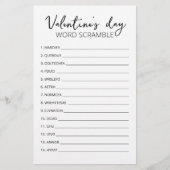 Valentinstag Word Scramble Game Party (Vorderseite)