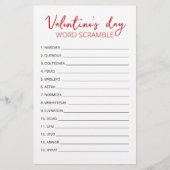 Valentinstag Word Scramble Game Party (Vorderseite)