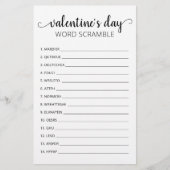 Valentinstag Word Scramble Game Party (Vorderseite)