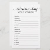Valentinstag Word Scramble Game Party (Vorne/Hinten)