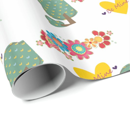 Valentinstag Wrapping Paper Be Mine Geschenkpapier (Rolleneckpunkt)