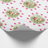 Valentinstag Wrapping Paper Bird Vintag Geschenkpapier (Ecke)
