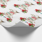 Valentinstag Wrapping Paper Bird Vintag Geschenkpapier (Ecke)