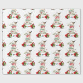 Valentinstag Wrapping Paper Bird Vintag Geschenkpapier (Flach)