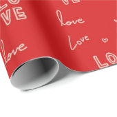 Valentinstag-Wrapping Paper der Roten Liebe Geschenkpapier (Rolleneckpunkt)