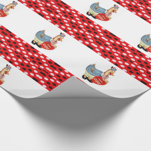 Valentinstag Wrapping Paper Duck Geschenkpapier (Ecke)