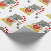 Valentinstag Wrapping Paper Elephant Geschenkpapier (Ecke)