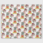 Valentinstag Wrapping Paper Elephant Geschenkpapier (Flach)