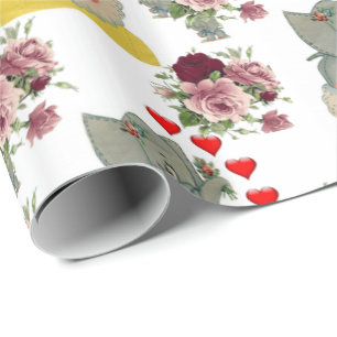 Valentinstag Wrapping Paper Elephant Geschenkpapier