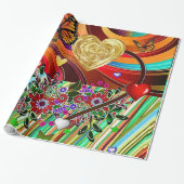 Valentinstag Wrapping Paper Geschenkpapier (Ungerollt)