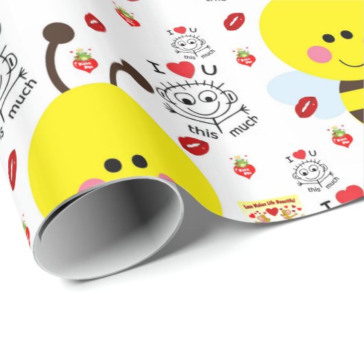 Valentinstag Wrapping Paper Geschenkpapier (Rolleneckpunkt)