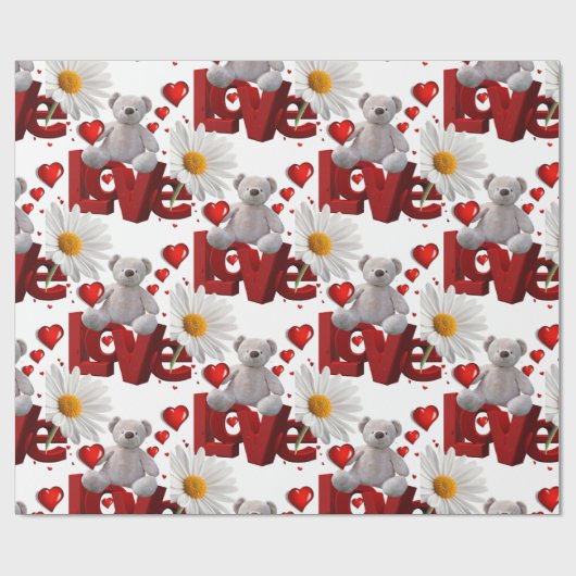 Valentinstag Wrapping Paper Geschenkpapier (Flach)