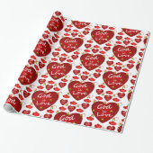 Valentinstag Wrapping Paper Geschenkpapier (Ungerollt)
