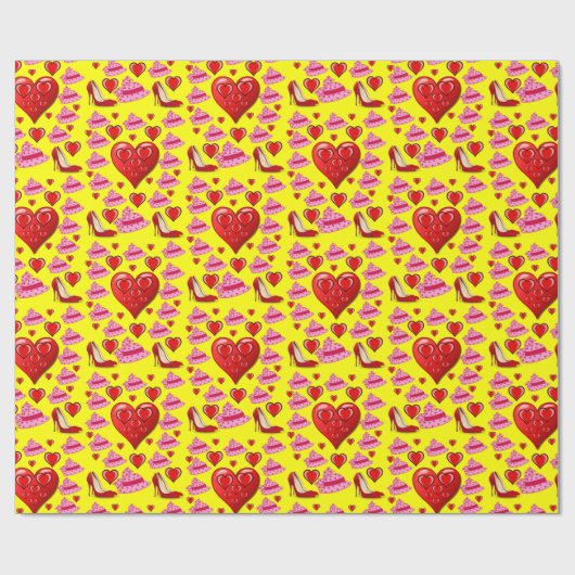 Valentinstag Wrapping Paper Geschenkpapier (Flach)