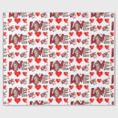 Valentinstag Wrapping Paper Geschenkpapier (Flach)