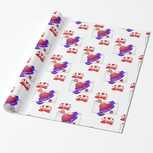 Valentinstag Wrapping Paper Geschenkpapier (Ungerollt)