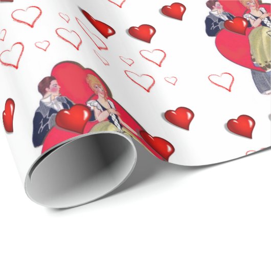 Valentinstag Wrapping Paper Geschenkpapier (Rolleneckpunkt)
