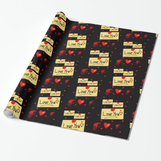 Valentinstag Wrapping Paper Geschenkpapier (Ungerollt)