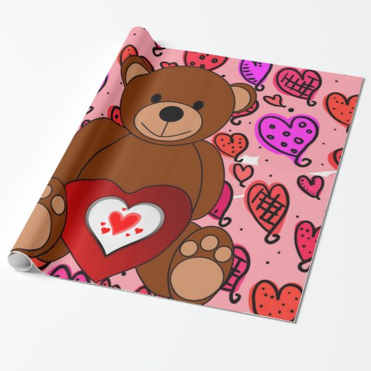 Valentinstag Wrapping Paper Geschenkpapier (Ungerollt)