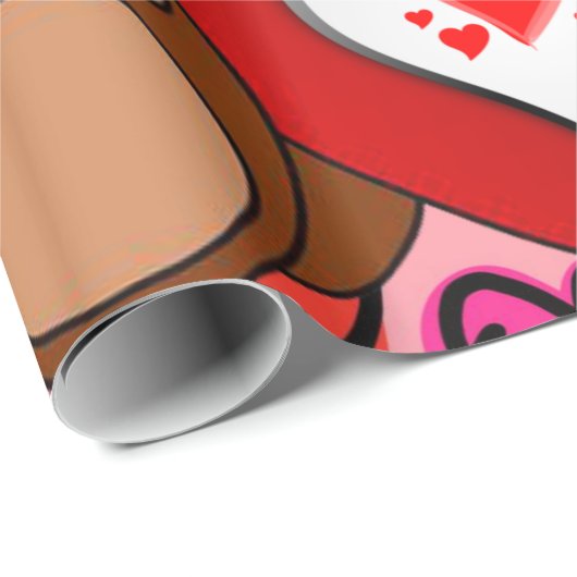 Valentinstag Wrapping Paper Geschenkpapier (Rolleneckpunkt)