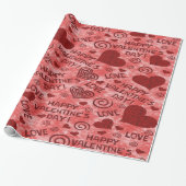 Valentinstag-Wrapping Paper Geschenkpapier (Ungerollt)