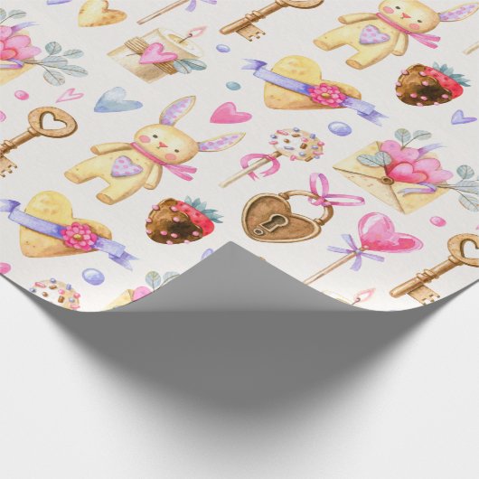 Valentinstag Wrapping Paper Geschenkpapier (Ecke)