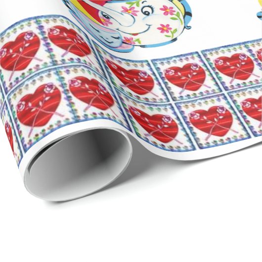 Valentinstag Wrapping Paper Geschenkpapier (Rolleneckpunkt)
