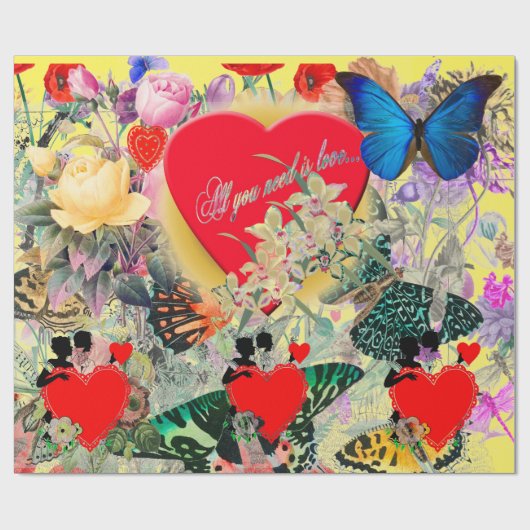 Valentinstag Wrapping Paper Geschenkpapier (Flach)