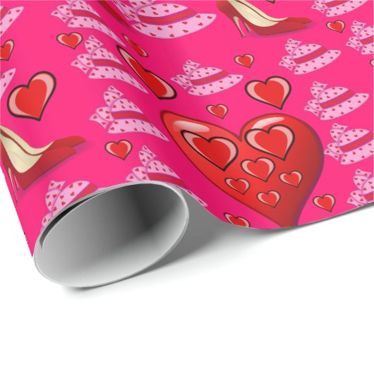 Valentinstag Wrapping Paper Geschenkpapier (Rolleneckpunkt)