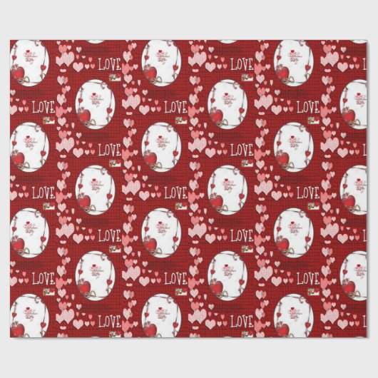 Valentinstag Wrapping Paper Geschenkpapier (Flach)