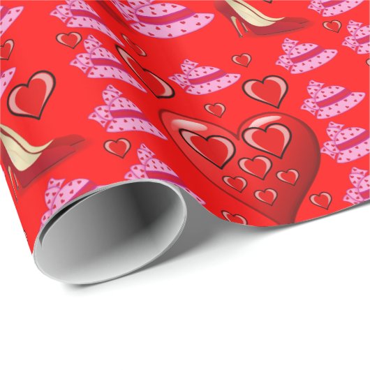 Valentinstag Wrapping Paper Geschenkpapier (Rolleneckpunkt)