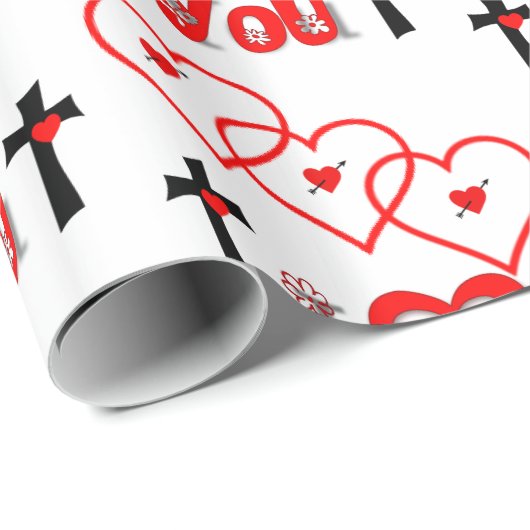 Valentinstag Wrapping Paper Geschenkpapier (Rolleneckpunkt)