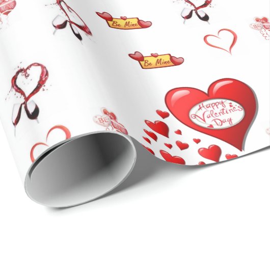 Valentinstag Wrapping Paper Geschenkpapier (Rolleneckpunkt)