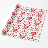 Valentinstag Wrapping Paper Geschenkpapier (Ungerollt)