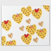 Valentinstag Wrapping Paper Herz Geschenkpapier (Flach)