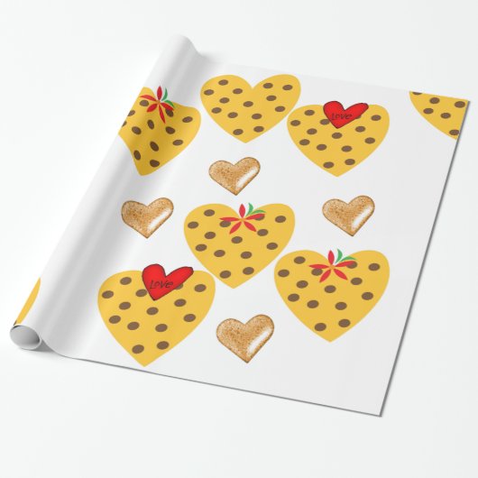 Valentinstag Wrapping Paper Herz Geschenkpapier (Ungerollt)