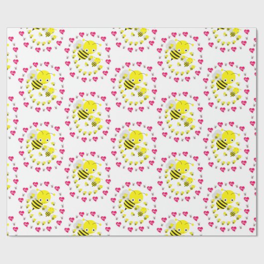 Valentinstag Wrapping Paper Hummelmäuse Geschenkpapier (Flach)